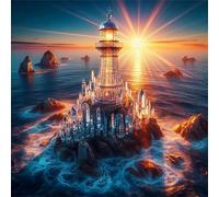 Jigsaw Puzzles for Adults 200 Pieces Crystal Castle Sunset,Hard Difficult Challenging Puzzle for adults,200 Piece Educational Game Home Decoration puzzle