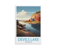 Jigsaw Puzzles for Adults 200 Pieces，Devils Lake Wisconsin 200 Piece Jigsaw Puzzles for Adults -Fun Challenging & Brainteasing Adults Jigsaw Puzzle 35x25cm
