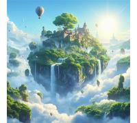 Jigsaw Puzzles for Adults 200 Pieces Fantasy Sky Castle,Hard Difficult Challenging Puzzle for adults,200 Piece Educational Game Home Decoration puzzle