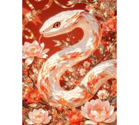 Jigsaw Puzzles for Adults 200 Pieces, Flowers White Snake Puzzles for Adults 200 Pieces, Challenging Puzzle 14x10 inch, Interactive Puzzle Gift for Stress Selief and Relaxation