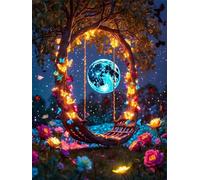 Jigsaw Puzzles for Adults 200 Pieces,Fluorescent Flower Swing jigsaw puzzle 35x25 cm Challenging DIY Puzzle for Home Decoration,Family puzzles Perfect for Game