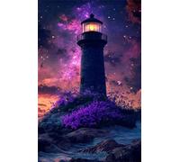 Jigsaw Puzzles for Adults 200 Pieces Impossible Hard Difficult Challenging Puzzles for Adults 200 Pieces Puzzle Starry Sky Lighthouse