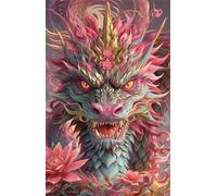 Jigsaw Puzzles for Adults 200 Pieces Impossible Hard Difficult Challenging Puzzles for Adults 200 Pieces Puzzle Lotus Dragon