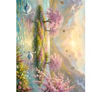 Jigsaw Puzzles for Adults 200 Pieces, Mountain Swan Tree Puzzles for Adults 200 Pieces, Challenging Puzzle 14x10 inch, Interactive Puzzle Gift for Stress Selief and Relaxation