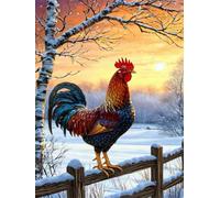 Jigsaw Puzzles for Adults 200 Pieces, Roosters Winter Puzzles for Adults 200 Pieces, Challenging Puzzle 14x10 inch, Interactive Puzzle Gift for Stress Selief and Relaxation