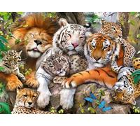 Jigsaw Puzzles for Adults 200 Pieces,Tigers Lions Animals jigsaw puzzle 35x25 cm Challenging DIY Puzzle for Home Decoration,Family puzzles Perfect for Game