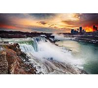 Jigsaw Puzzles for Adults 200 Pieces Wooden Game Niagara Falls Kids Puzzle Toys Home Decoration, Birthday Gifts 35x25CM