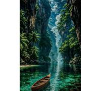 Jigsaw Puzzles for Adults 200, Puzzles for Adults Canyon River Boat, Challenging Difficult Logic Puzzle, Puzzle 200 Pieces for Adult 13.8 x 9.8 inch
