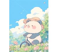 Jigsaw Puzzles for Adults 200, Puzzles for Adults Cartoon Panda Flower, Challenging Difficult Logic Puzzle, Puzzle 200 Pieces for Adult 13.8 x 9.8 inch