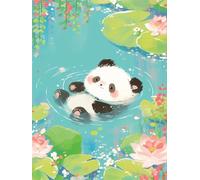 Jigsaw Puzzles for Adults 200, Puzzles for Adults Cartoon Panda Lotus, Challenging Difficult Logic Puzzle, Puzzle 200 Pieces for Adult 13.8 x 9.8 inch