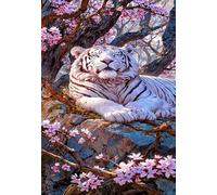Jigsaw Puzzles for Adults 200, Puzzles for Adults Flower Animal Tiger, Challenging Difficult Logic Puzzle, Puzzle 200 Pieces for Adult 13.8 x 9.8 inch