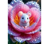 Jigsaw Puzzles for Adults 200, Puzzles for Adults Flowers Animals Mouse, Challenging Difficult Logic Puzzle, Puzzle 200 Pieces for Adult 13.8 x 9.8 inch