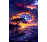 Jigsaw Puzzles for Adults 200, Puzzles for Adults Landscape Trees Ocean, Challenging Difficult Logic Puzzle, Puzzle 200 Pieces for Adult 13.8 x 9.8 inch