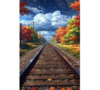 Jigsaw Puzzles for Adults 200, Puzzles for Adults Maple Leaf Train, Challenging Difficult Logic Puzzle, Puzzle 200 Pieces for Adult 13.8 x 9.8 inch