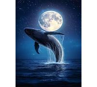 Jigsaw Puzzles for Adults 200, Puzzles for Adults Moon Whale, Challenging Difficult Logic Puzzle, Puzzle 200 Pieces for Adult 13.8 x 9.8 inch