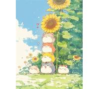 Jigsaw Puzzles for Adults 200, Puzzles for Adults Sunflower Cartoon, Challenging Difficult Logic Puzzle, Puzzle 200 Pieces for Adult 13.8 x 9.8 inch