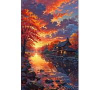 Jigsaw Puzzles for Adults 200, Puzzles for Adults Sunset River Scenery, Challenging Difficult Logic Puzzle, Puzzle 200 Pieces for Adult 13.8 x 9.8 inch