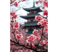 Jigsaw Puzzles for Adults 200, Puzzles for Adults Tower Flower, Challenging Difficult Logic Puzzle, Puzzle 200 Pieces for Adult 13.8 x 9.8 inch