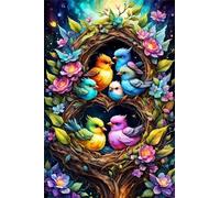 Jigsaw Puzzles for Adults 200, Puzzles for Adults Watercolor Flowers Birds, Challenging Difficult Logic Puzzle, Puzzle 200 Pieces for Adult 13.8 x 9.8 inch