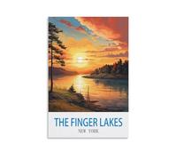 Jigsaw Puzzles for Adults 200，The Finger Lakes New York Jigsaw Puzzles for Adults Educational Game Challenge Toy 200 Pieces Puzzle for Adult Kids 35x25cm