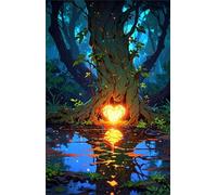 Jigsaw Puzzles for Adults 200 Tree Heart Lake Puzzle Impossible Hard Difficult Challenging Puzzle for Adults 200 Piece Puzzle Games 13.8 x 9.8 inch