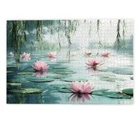 Jigsaw Puzzles for Adults 2000, 2000 Piece Jigsaw Puzzles for Adults, Challenging Wooden Jigsaws Puzzle for The Whole for Women, Puzzle for Home Wall Decor, Gifts for Women/Men, Theme: Water Lily, F-6