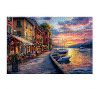 Jigsaw Puzzles for Adults 2000, 2000 Piece Jigsaw Puzzles for Adults, Wooden Puzzle Game for The Whole for Men, Italy Puzzle for Christmas Decorations, Gifts for Women, Theme: Sunset Pattern, H-20