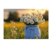 Jigsaw Puzzles for Adults 2000, 2000 Piece Jigsaw Puzzles for Adults, Wooden Puzzle Game for The Whole for Men, Flower Puzzle for Christmas Decorations, Gifts for Women, Theme: Daisy Pattern, K-30