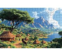Jigsaw Puzzles for Adults 2000 Africa 2000 Piece Jigsaw Puzzles for Adults, Challenging Puzzle Educational Game for The Whole for Women Gifts for Men Wall Art Room Decor Landscape 40x28 in RXPT-8736