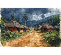 Jigsaw Puzzles for Adults 2000 Africa 2000 Piece Jigsaw Puzzles for Adults, Challenging Puzzle Educational Game for The Whole for Women Gifts for Men Wall Art Room Decor Small Town 40x28 in RXPT-9222