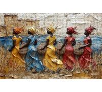 Jigsaw Puzzles for Adults 2000 African Women 2000 Piece Jigsaw Puzzles for Adults, Challenging Puzzle Educational Game for The Whole for Women Gifts for Men Room Decor Abstract 40x28 inch RXPT-9214