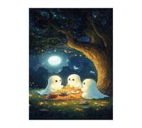 Jigsaw Puzzles for Adults 2000 Cartoon Ghost, Challenge Educational Game, Impossible High Difficult Jigsaw Puzzles for Adults, Puzzle 2000 Pieces
