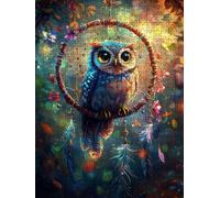 Jigsaw Puzzles for Adults 2000, Catching Dreamcatcher Owl 2000 Piece Jigsaw Puzzles, Challenging Puzzle Games, Classic Jigsaws, Impossible de Assemble Handmade, Fun Family Activities BXHZW0-82