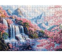 Jigsaw Puzzles for Adults 2000 Cherry Blossoms Fall Puzzle High Definition Wooden Puzzle with Gifts Box Relaxing Home Activity Wall Decor Large Educational Puzzles Challenging Games for Adults s7h-47