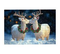 Jigsaw Puzzles for Adults 2000 Christmas Jigsaws 2000 Pieces for Adults, Deer Puzzles Challenging Educational Game, Impossible Wooden Puzzle for Home Decor, Gifts for Women, Gifts for Men, -2410