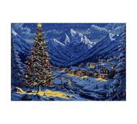 Jigsaw Puzzles for Adults 2000 Christmas Jigsaws 2000 Pieces for Adults Wooden Mountain Puzzle Games Classic Educational Challenging Game for The Whole Families Decompression Decor Gifts 99x70cm H-30