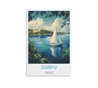 Jigsaw Puzzles for Adults 2000,Corfu Greece 2000 Piece Puzzle Challenging Game for The Whole for Women,Gifts for Men 100x70cm