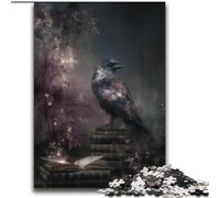 Jigsaw Puzzles for Adults 2000 Crow Standing on A Book for Age 14+ Educational Games For Adults And Teenagers Artwork Gift 70x100cm
