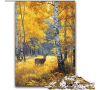 Jigsaw Puzzles for Adults 2000 Deer in Autumn Forest Challenging Game Toys Deal As Gifts for The Whole Family for Ages 14+ 70x100cm