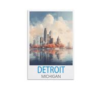 Jigsaw Puzzles for Adults 2000 Detroit Michigan 2000 Piece Jigsaw Puzzle For Adults - Challenging Puzzle Perfect for Game Nights 70x100cm