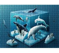 Jigsaw Puzzles for Adults 2000 dream dolphin-2, Challenging Difficult Puzzle Wooden, 2000 Piece Jigsaw Puzzles for Adults Educational Game Decompression, Large Size Wall Art 39.2 x 27.8 inches w0-590