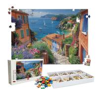 Jigsaw Puzzles for Adults 2000 Educational Game jigsaw puzzle Hard Difficult Challenging Large Puzzle Jigsaw Home Wall Decors Family Challenge Unique Gifts Theme: Small Town The Sea(3) Puzzle W3H-381