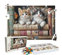 Jigsaw Puzzles for Adults 2000 Educational Game jigsaw puzzle Hard Difficult Challenging Large Puzzle Jigsaw Home Wall Decors Family Challenge Unique Gifts Women/Men Theme: Cat Butterfly Puzzle W3H-73