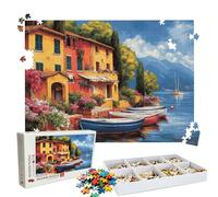 Jigsaw Puzzles for Adults 2000 Educational Game jigsaw puzzle Hard Difficult Challenging Large Puzzle Jigsaw Home Wall Decors Family Challenge Unique Gifts Women/Men Theme: Boat House Puzzle W3H-719