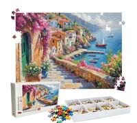 Jigsaw Puzzles for Adults 2000 Educational Game jigsaw puzzle Hard Difficult Challenging Large Puzzle Jigsaw Home Wall Decors Family Challenge Unique Gifts Theme: Small Town The Sea(2) Puzzle W3H-380