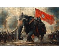 Jigsaw Puzzles for Adults 2000 Elephant 2000 Piece Jigsaw Puzzles for Adults, Challenging Puzzle Educational Game for The Whole for Women Gifts for Men Wall Art Room Decor War 40 x 28 in RXPT-9984