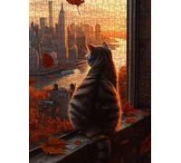 Jigsaw Puzzles for Adults 2000, Fallen Leaf Cat 2000 Piece Jigsaw Puzzles for Adults, Challenging Puzzle Games, Classic Jigsaws, Impossible de Assemble Handmade, Fun Family Activities BXHZW0-619
