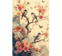 Jigsaw Puzzles for Adults 2000 Flower Birds Puzzle Impossible Hard Difficult Challenging Puzzle for Adults 2000 Piece Puzzle Games 39.4 x 27.6 inch