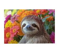 Jigsaw Puzzles for Adults 2000 Flower Jigsaws 2000 Pieces for Adults, Sloth Puzzles Challenging Educational Game, Impossible Wooden Puzzle for Home Decor, Unique Gifts for Women, Gifts for Men, -2008
