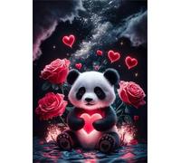 Jigsaw Puzzles for Adults 2000 Flower Panda Puzzle Impossible Hard Difficult Challenging Puzzle for Adults 2000 Piece Puzzle Games 39.4 x 27.6 inch
